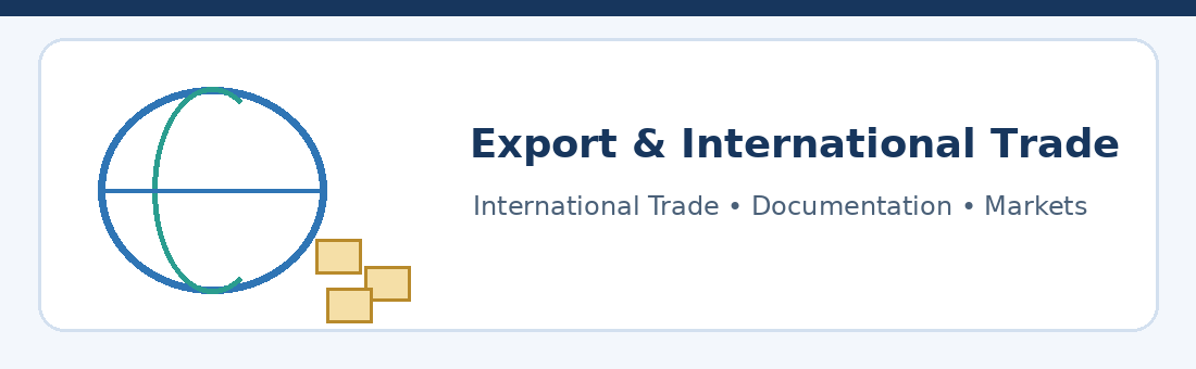 Export and International Trade: International Trade, Documentation, Markets